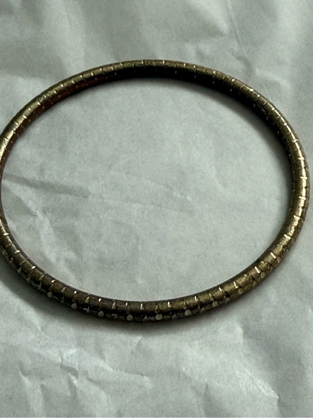 Gold-Tone Textured Bangle Bracelet - Women Jewelry